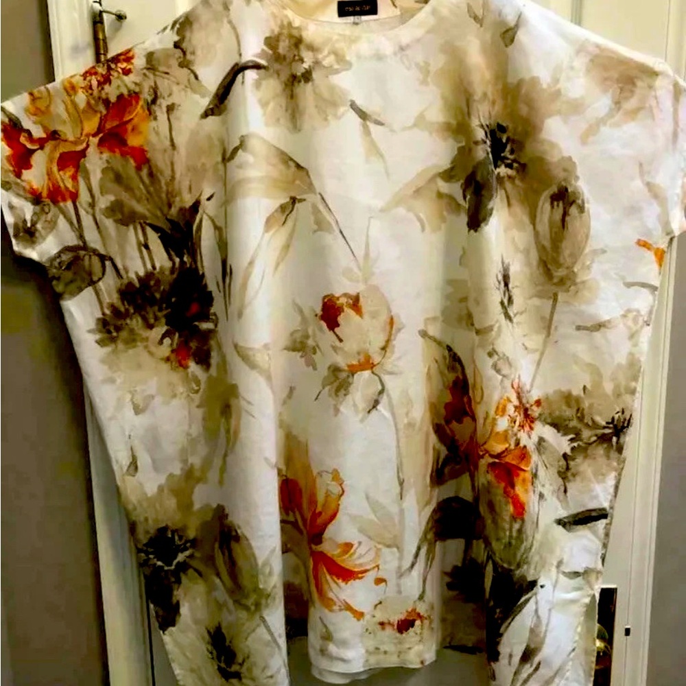 Floral Print Oversized ESKANDAR 💯 Linen top. Size 1